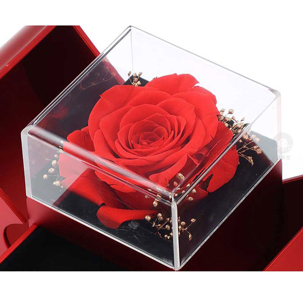 Eternal Rose For Elegant Mothers Day Gifts for Mom, Grandma, Mother-in-Law, Wife, or Life Partner - Thoughtful Gifts for Mom from Daughter, Son, Daughter-in-Law, Son-in-Law, Valentine's Day Gifts With Artificial Flower Rose Flower Jewelry Box